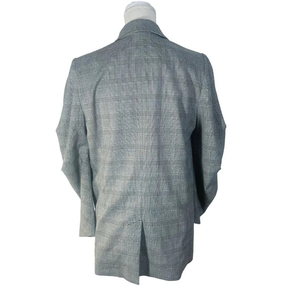 Like New Joie Tomika Blazer in Caviar Multi Double Breasted Plaid Jacket Size 4 - Picture 6 of 8